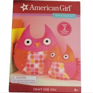 NEW IN OPENED BOX AMERICAN GIRL OWL SEW AND STUFF KIT